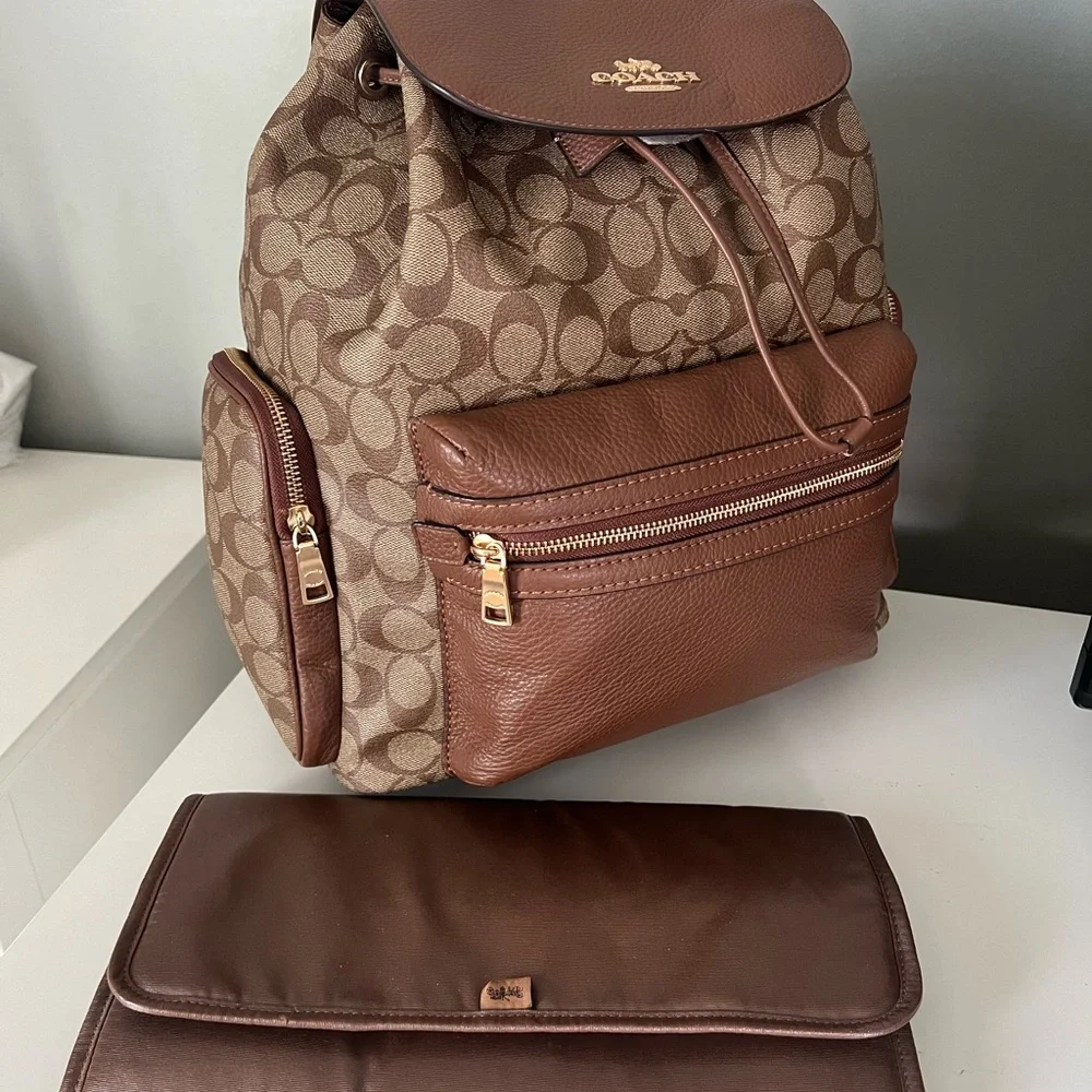 Coach Baby Backpack Diaper Bag  In Signature Canvas